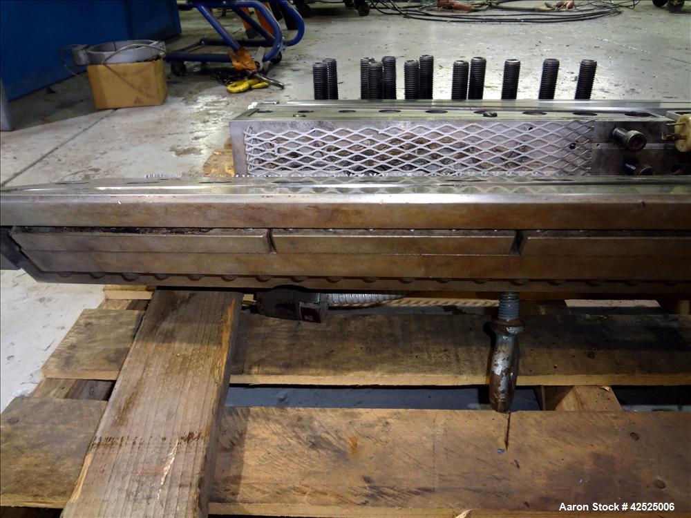 Used EDI Extrusion Die 44" Wide Sheet Die. Back center feed. Serial# RW-73-5148.