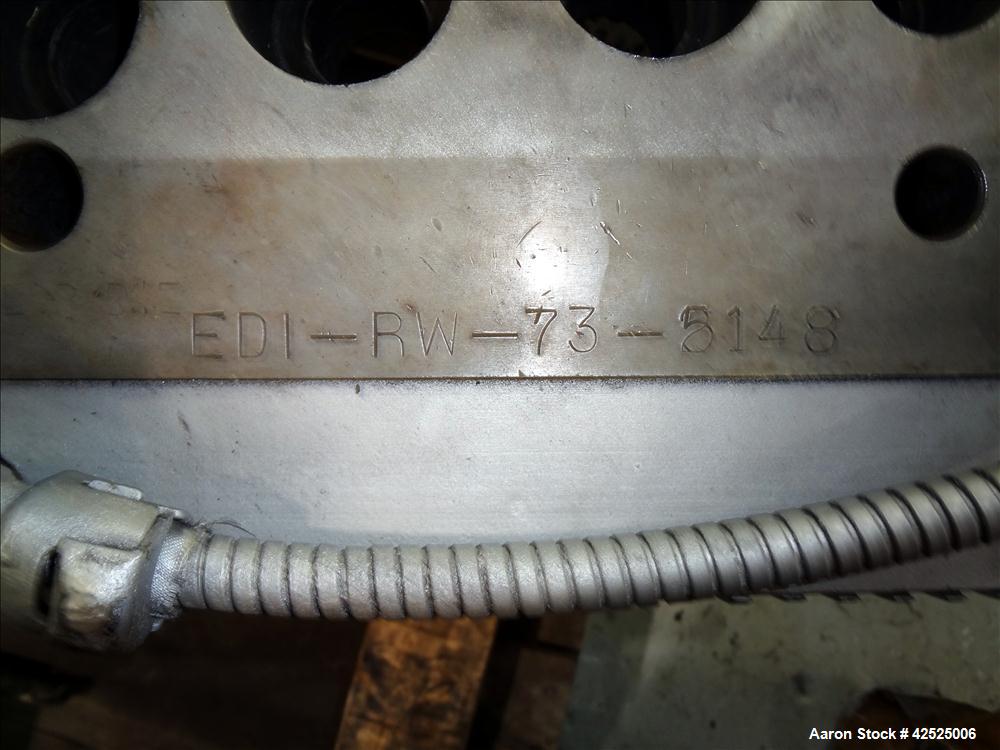 Used EDI Extrusion Die 44" Wide Sheet Die. Back center feed. Serial# RW-73-5148.