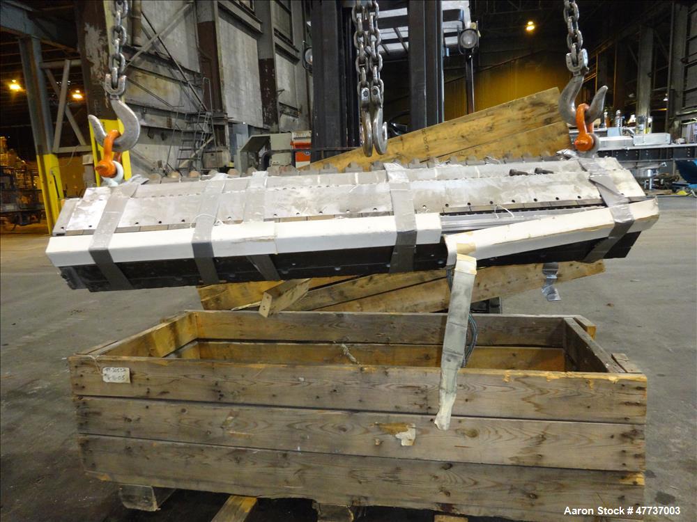 Used EDI Extrusion Dies 64" Wide Ultraflex Fast Gap Extrusion Die, Model UHRC-200. Multiflow 1 manifold design, center manifold width 2.000, end manifold width 1.000, land 1.000, lip opening 0.100 at...