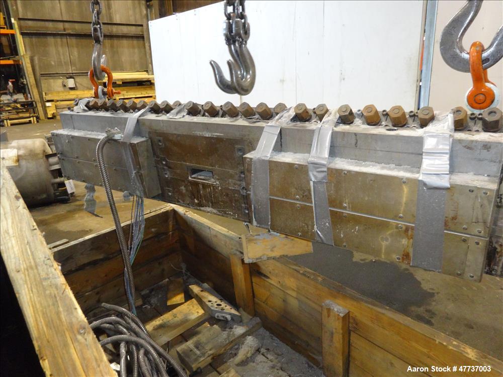 Used EDI Extrusion Dies 64" Wide Ultraflex Fast Gap Extrusion Die, Model UHRC-200. Multiflow 1 manifold design, center manifold width 2.000, end manifold width 1.000, land 1.000, lip opening 0.100 at...