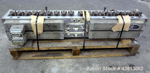 Used EDI 54" Ultraflex Sheet Die, Model R-75. Approximately 1-1/2" diameter back center feed.  Restrictor bar. Openings to 0.375", maximum adjustment range per lower lip 0.075".