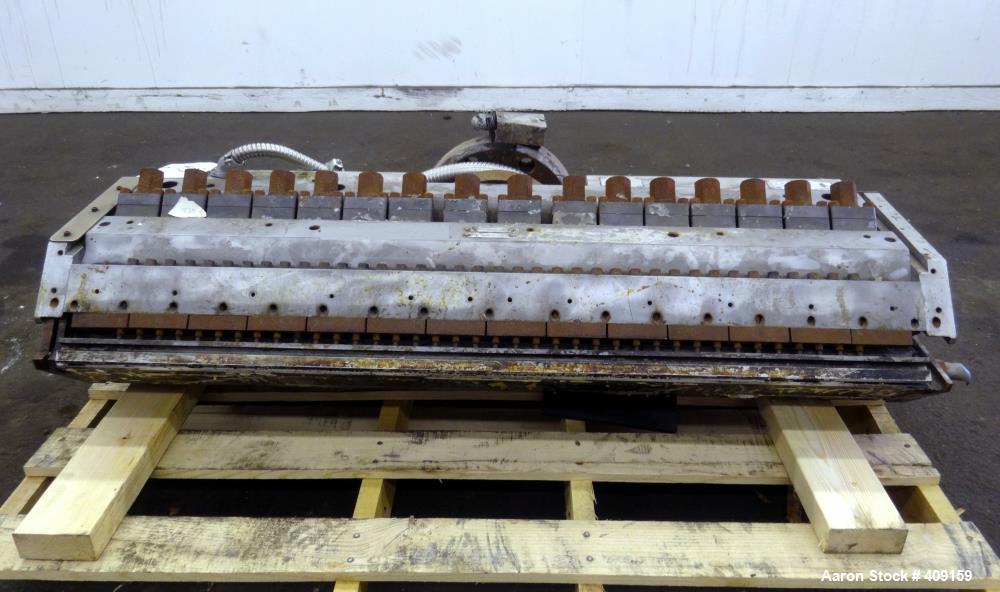 Used EDI 43.5" Wide Sheet Die. Includes restrictor bar, and back center feed. Serial# 97-18890-1-2.
