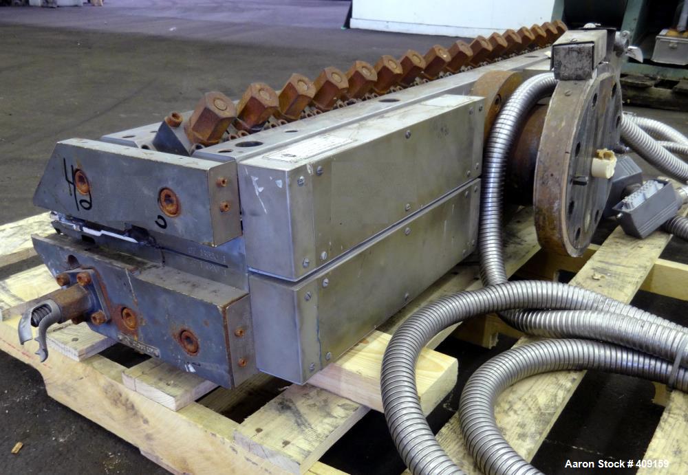 Used EDI 43.5" Wide Sheet Die. Includes restrictor bar, and back center feed. Serial# 97-18890-1-2.