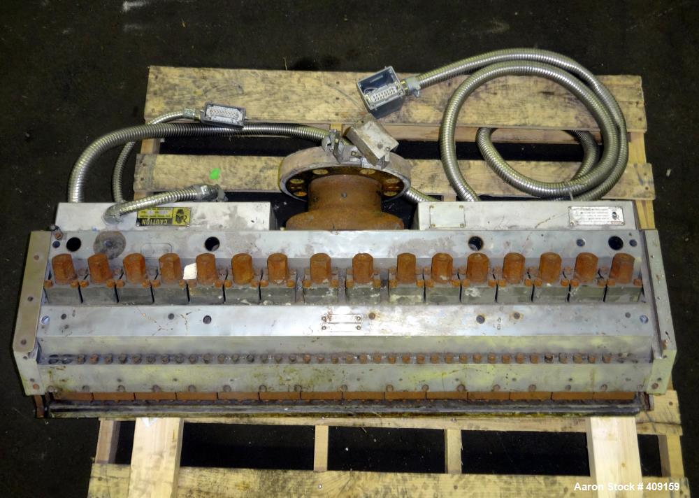 Used EDI 43.5" Wide Sheet Die. Includes restrictor bar, and back center feed. Serial# 97-18890-1-2.