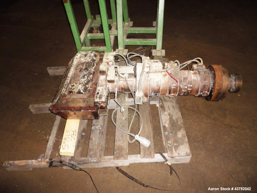 Used EDI 18" Wide Sheet Die. Flexible upper lip, fixed removable lower lip. 45 Degree restrictor bar.