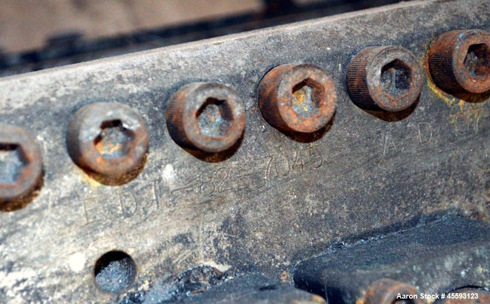 Used EDI 30" Wide Restrictor Bar Sheet Die. Extended lip adjustment, back center feed. Serial# 82-7045, A.D.# 97-1114-01-R.W.