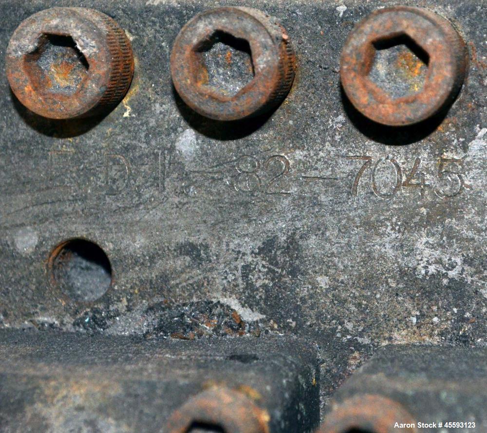 Used EDI 30" Wide Restrictor Bar Sheet Die. Extended lip adjustment, back center feed. Serial# 82-7045, A.D.# 97-1114-01-R.W.