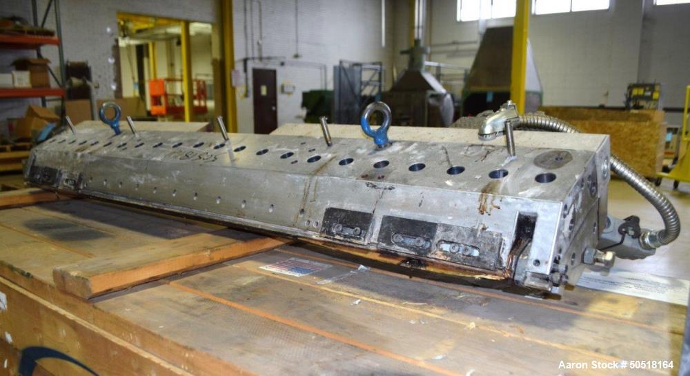 Used - EDI 60” Wide Sheet Extrusion Die, Back Center Feed with Adapter