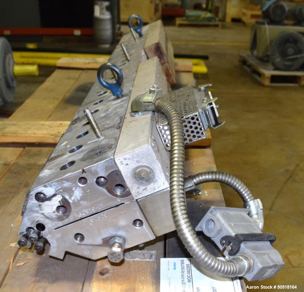 Used - EDI 60” Wide Sheet Extrusion Die, Back Center Feed with Adapter
