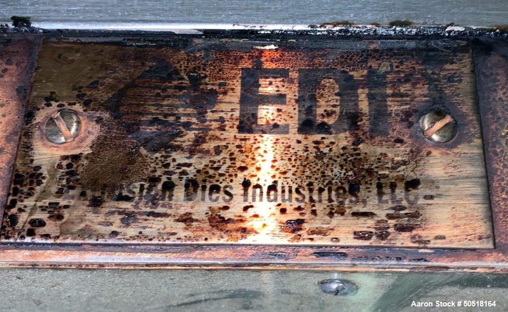 Used - EDI 60” Wide Sheet Extrusion Die, Back Center Feed with Adapter