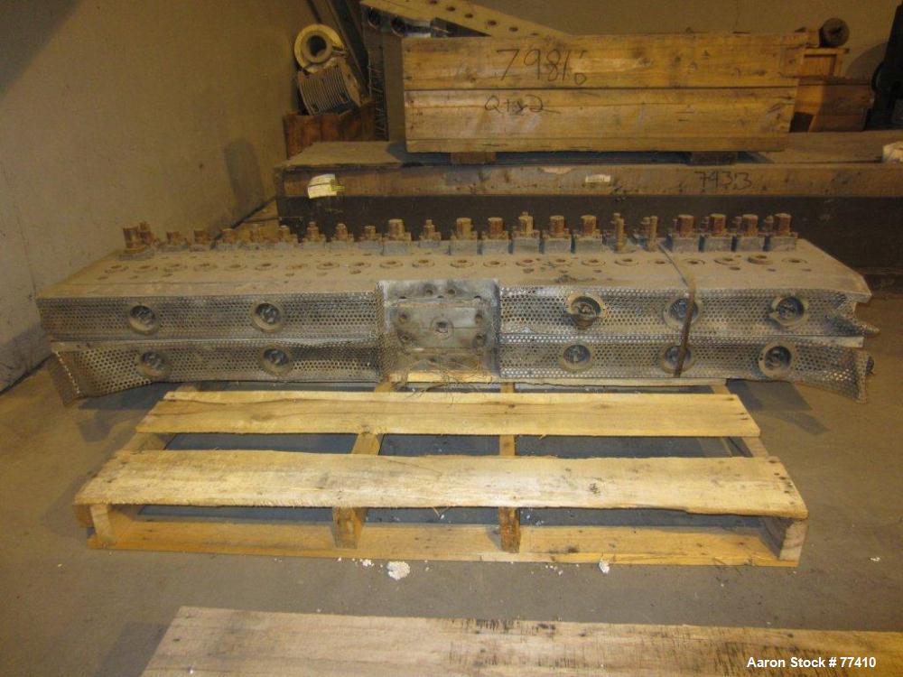 USED: EDI 66" wide H.D. sheet die. 3/4" diameter back center feed.