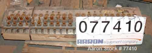 USED: EDI 66" wide H.D. sheet die. 3/4" diameter back center feed.