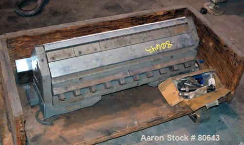 USED: 30" wide sheet die with restrictor bar, back center feed, electrically heated.
