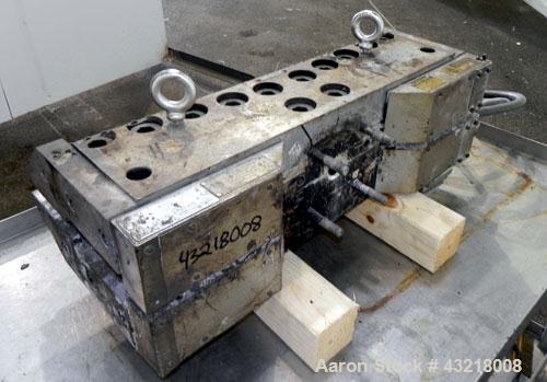 Used Production Components 28’’ Wide Flex Lip Sheet Die, Model AD. 1" Back center feed. 1/460 Volt,