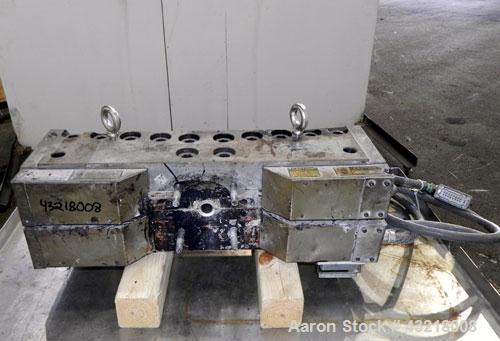 Used Production Components 28’’ Wide Flex Lip Sheet Die, Model AD. 1" Back center feed. 1/460 Volt,