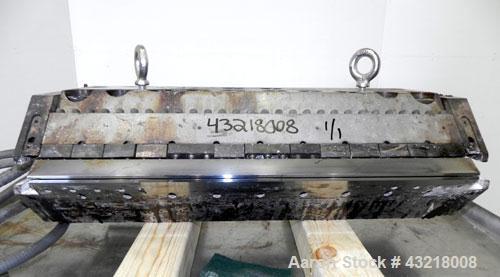 Used Production Components 28’’ Wide Flex Lip Sheet Die, Model AD. 1" Back center feed. 1/460 Volt,