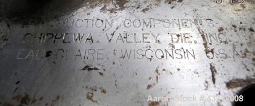 Used Production Components 28’’ Wide Flex Lip Sheet Die, Model AD. 1" Back center feed. 1/460 Volt,