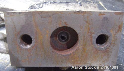 Used- 6 Hole Strand Die, Carbon Steel. Approximate 1/2" diameter back center feed.