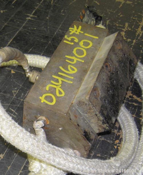 Used 6 Hole Strand Die, Carbon Steel. Approximate 1/2" diameter back center feed.