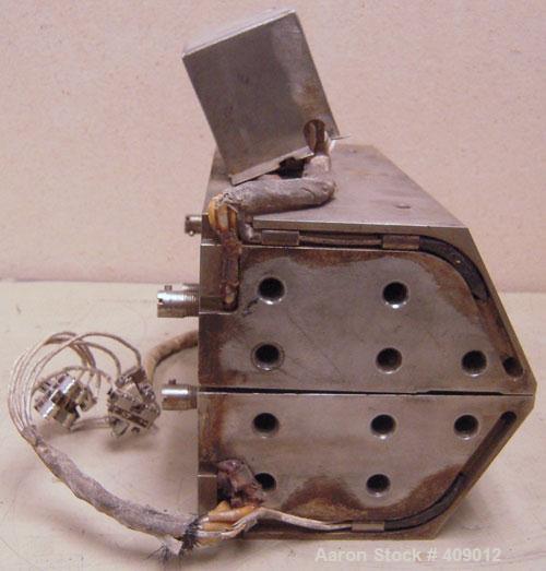 Used Sheet Die, Approximate 8-1/2" wide. 15-5 PH Stainless steel. 1" Back center feed.