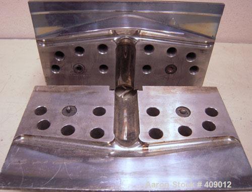 Used Sheet Die, Approximate 8-1/2" wide. 15-5 PH Stainless steel. 1" Back center feed.