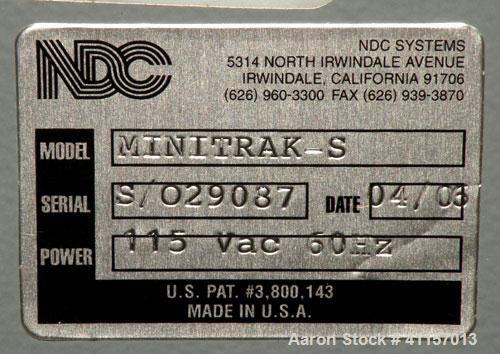 Unused- NDC On-Line Gauging Systems, Model 8101. Approximate range 118-381 mil. Includes (1) NDC Minitrak-S single beam scanner, maximum web width 54". Scanning speed 0.5’’ per second to 10’’ per sec...
