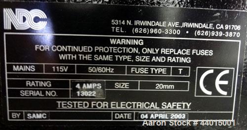 Used NDC MM710 On-Line Foods Gauge, Model T2-35