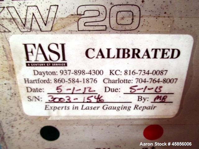 Used Zumbach Surface Fault Detector, Model KW20. 2.5" Wide aperture with 2" wide opening with idler rollers, serial #3003.1546.