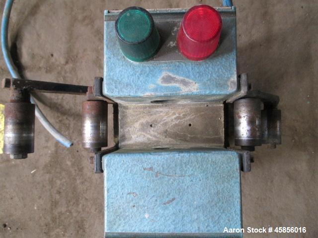 Used Zumbach Surface Fault Detector, Model KW20. 2.5" Wide aperture with 2" wide opening with idler rollers, serial #7190.0015.