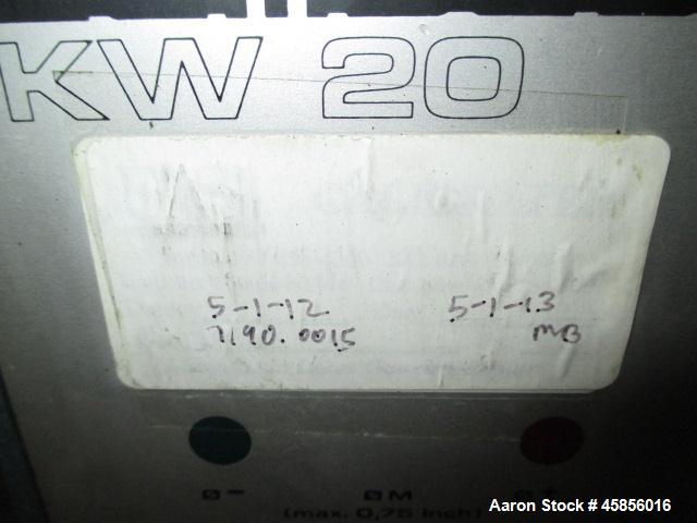 Used Zumbach Surface Fault Detector, Model KW20. 2.5" Wide aperture with 2" wide opening with idler rollers, serial #7190.0015.