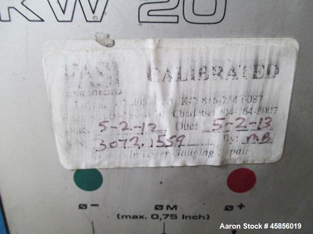 Used Zumbach Surface Fault Detector, Model KW20. 2.5" Wide aperture with 2" wide opening with idler rollers, serial #3072.1559.