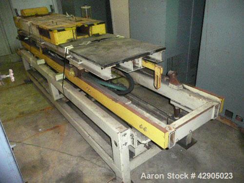 Used Unicor Corrugator, Model UC3-65/55. 65 mm Maximum outer pipe diameter, 10 mm minimum inner pipe diameter, 55 moulds, 39 m/minute belt speed, 110-160 kg/hr thru put, 72" long belt, serial# 90-102...