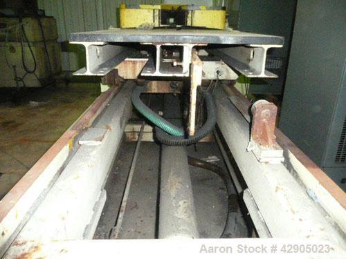 Used Unicor Corrugator, Model UC3-65/55. 65 mm Maximum outer pipe diameter, 10 mm minimum inner pipe diameter, 55 moulds, 39 m/minute belt speed, 110-160 kg/hr thru put, 72" long belt, serial# 90-102...