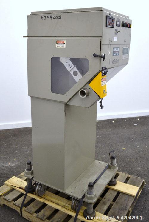 Used Conair/Gatto Fly Knife Cutter, Model ESC-20A. Approximate capacity 2’’ O.D. maximum. Driven by a 2hp, 3/60/460 volt motor. Mounted on a base with (4) adjustable legs.