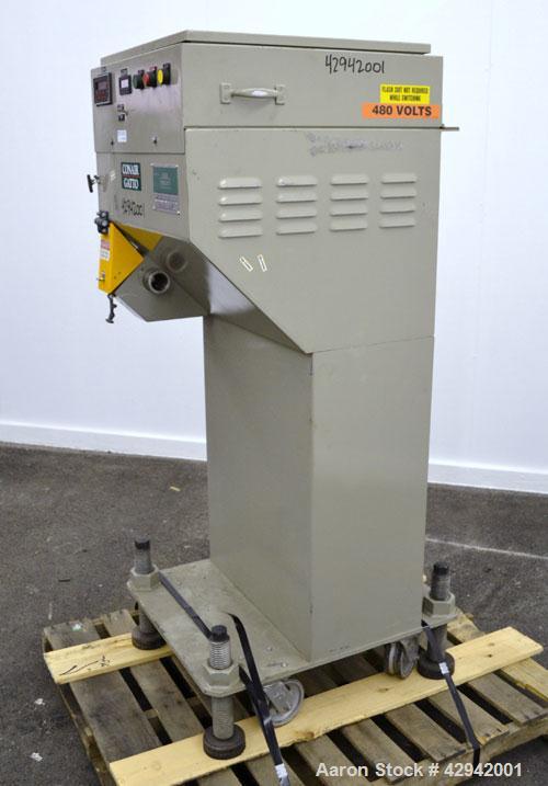 Used Conair/Gatto Fly Knife Cutter, Model ESC-20A. Approximate capacity 2’’ O.D. maximum. Driven by a 2hp, 3/60/460 volt motor. Mounted on a base with (4) adjustable legs.