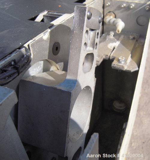 Used Conair Traveling Fly Knife Cutter, Model SCE-2L. Driven by an approximate 2 1/2 hp motor. Includes an LE-650 Cutter Control digital display. Mounts on casters.