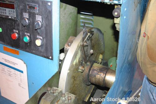 Used Gatto Fly Knife Cat-a-Cutter, Model RC2. Single blade, approximate 1/4" diameter cutting capacity. Driven by an approximate 1 HP, 3/60/50/208-220/440 Volt, 1730/1440 RPM varispeed motor. Unit mo...