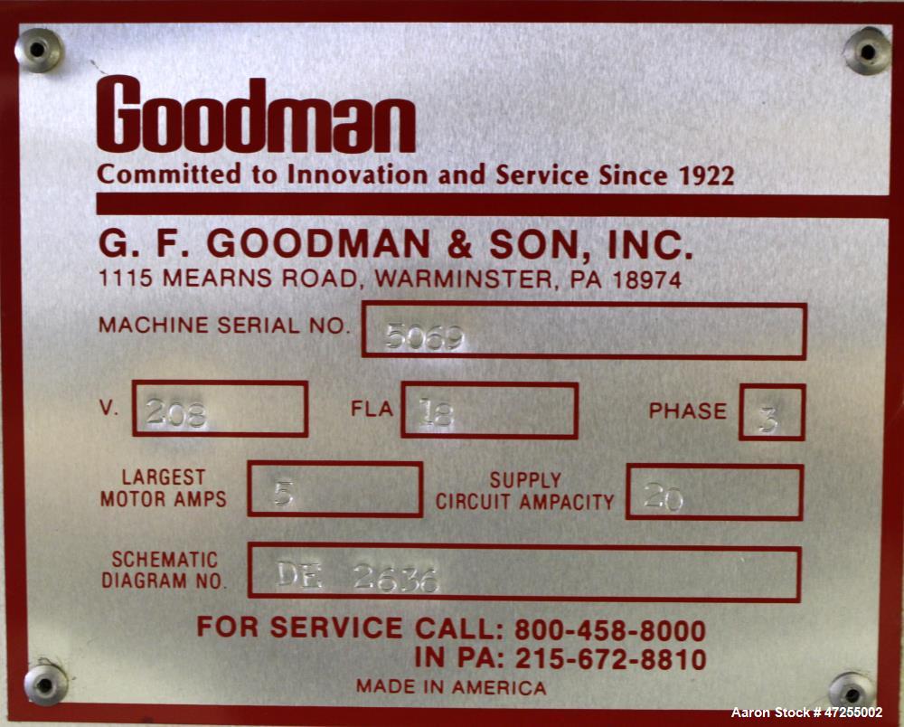 Used Goodman Vac-U-Torq Flying Knife Cutter, Series 250