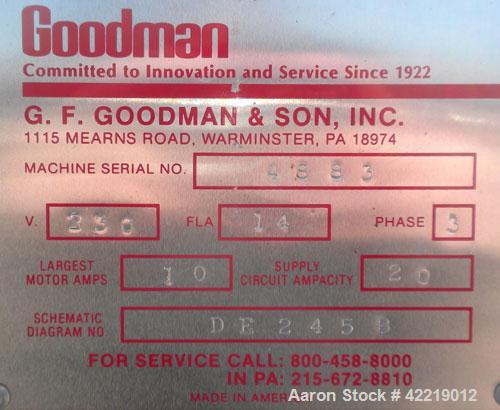 Used Goodman Vac-U-Torq Fly Knife Cutter. 3/60/230 volt.