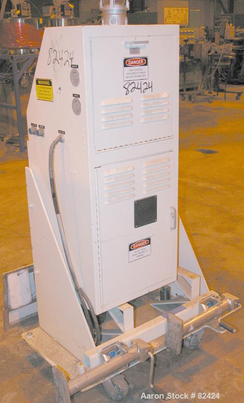 Used Killion Fly Knife Servo Cutter. Approximate 1 hp drive, good for profile of 2" or smaller. Pushbutton controls. Including power belt conveyor 94" long x 3.5" wide with air assist removal, 1/3 hp...