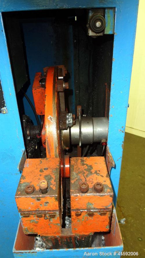 Used RDN Fly Knife Cutter, Approximate 2-1/2" diameter. Includes a Durant controller, and a variable speed drive. Mounted on casters with adjustable legs.