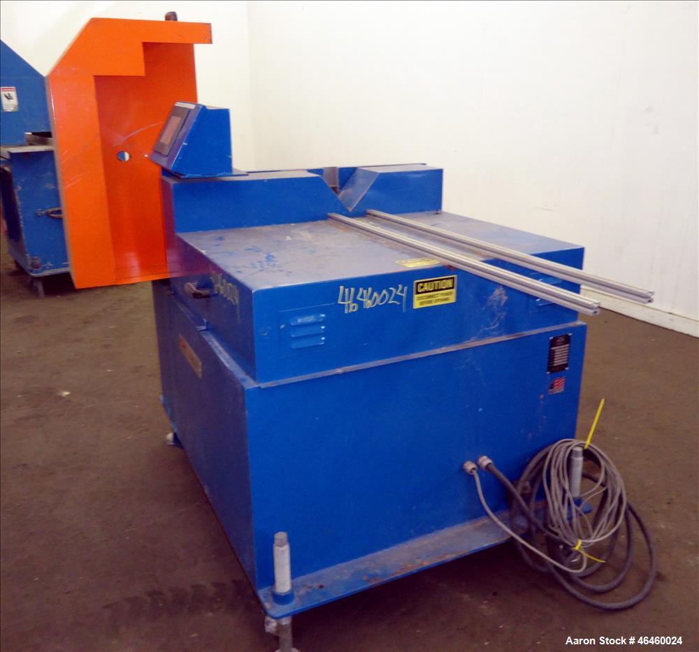 Used RDN IntelliCut Servo-Driven Cutter, Model AC SERVO. 2 Cutting knives, driven by a 4.5hp (3.4kw), 3/60/230 volt, 1750 rpm motor with (2) Morse gearboxs ratio 1.1. Includes HMI screen. Mounted on ...