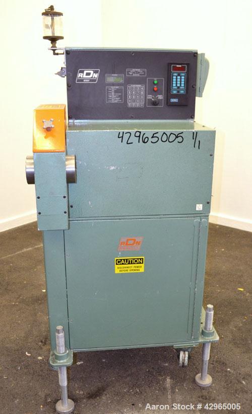  Used- RDN Rotocut Fly Knife Cutter, Model EMC-4DC. Single blade, driven by a 3hp, 180 volt, 1750/2050 rpm DC motor. Includes a control panel. Mounted on (4) adjustable legs, and casters.
