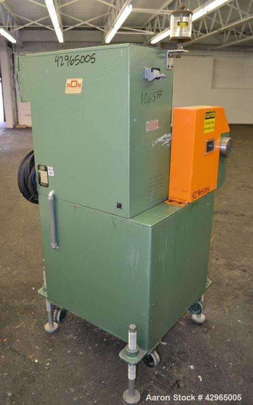  Used- RDN Rotocut Fly Knife Cutter, Model EMC-4DC. Single blade, driven by a 3hp, 180 volt, 1750/2050 rpm DC motor. Includes a control panel. Mounted on (4) adjustable legs, and casters.