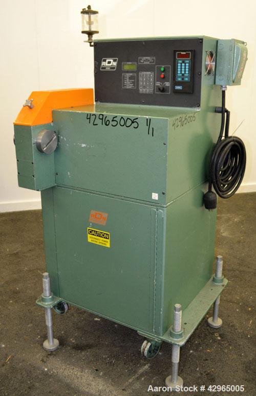  Used- RDN Rotocut Fly Knife Cutter, Model EMC-4DC. Single blade, driven by a 3hp, 180 volt, 1750/2050 rpm DC motor. Includes a control panel. Mounted on (4) adjustable legs, and casters.