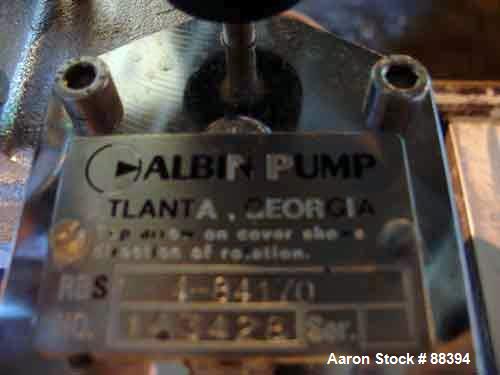 USED: Stainless Steel Albin gear pump, model RBS