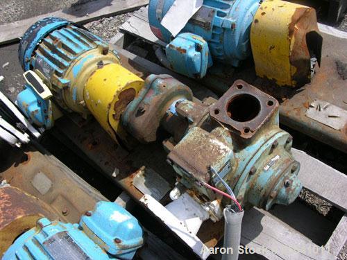 Used One (1) Blackmer gear pump, model GSX2 1/24, carbon steel construction, 2.5" inlet/outlet, rated up to 155 GPM, on base with 5 hp, 230/460 volt motor.