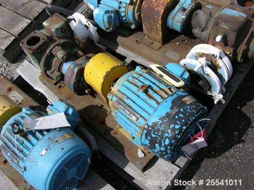 Used One (1) Blackmer gear pump, model GSX2 1/24, carbon steel construction, 2.5" inlet/outlet, rated up to 155 GPM, on base with 5 hp, 230/460 volt motor.