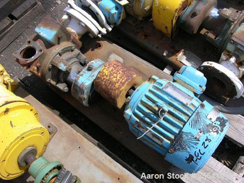 Used One (1) Blackmer gear pump, model GSX2 1/24, carbon steel construction, 2.5" inlet/outlet, rated up to 155 GPM, on base with 5 hp, 230/460 volt motor.