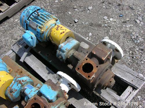 Used One (1) Blackmer gear pump, model GSX2 1/24, carbon steel construction, 2.5" inlet/outlet, rated up to 155 GPM, on base with 5 hp, 230/460 volt motor.
